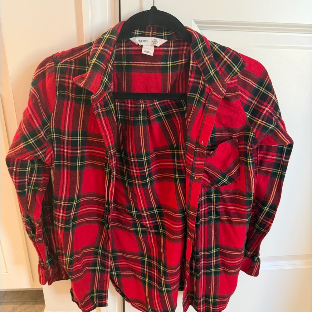 Old Navy Red Plaid Women's Top